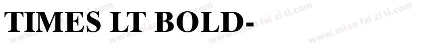 TIMES LT BOLD字体转换